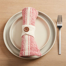 Red and White Striped Napkin Set