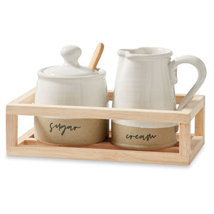 StonewareCream and Sugar Set