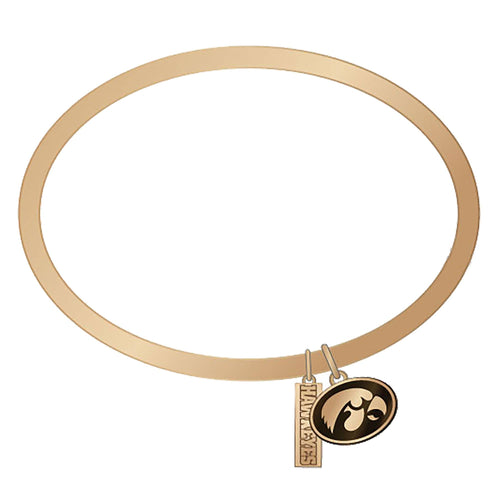 Iowa Hawkeyes Logo Bracelet Gold