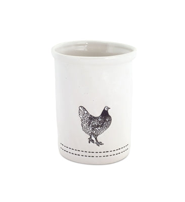 Chicken stoneware crock