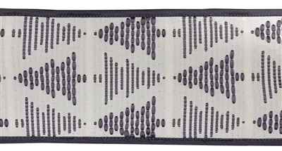 Charcoal & Ivory Geometric Tree Ribbon