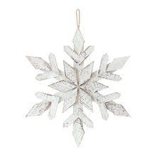 White Wooden Snowflake Ornament