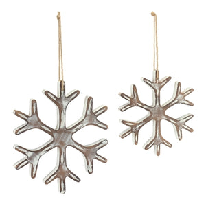 Wooden Snowflake Ornament