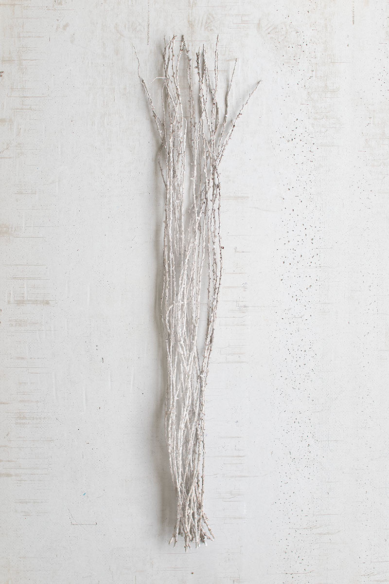 Frosted White Palm Twig Bundle