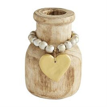 Wooden with Beaded Pendant  Vases