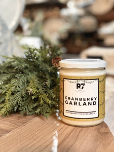 Cranberry Garland Candle