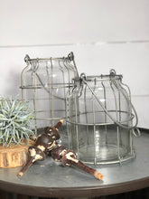 Wire and glass lantern
