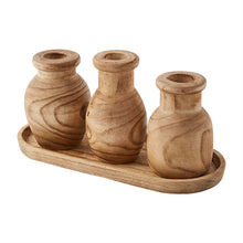 Paulownia vase with tray